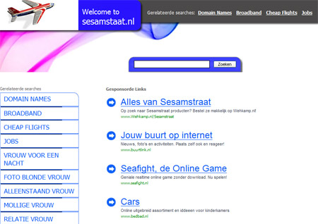 Homepage van sesamstaat.nl
