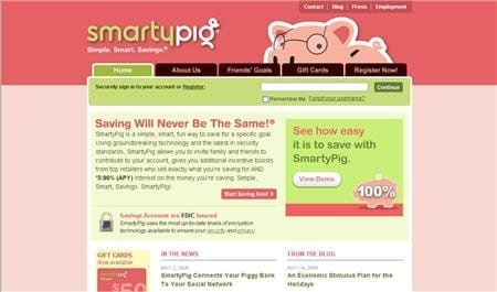 Smartypig website