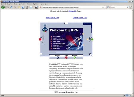 De eerste website van KPN