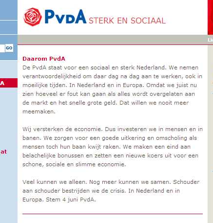 De vraag is 'Waarom PvdA'?