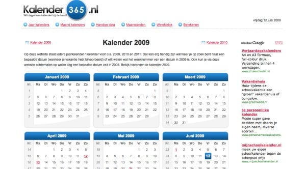 Kalender-365: online van (feest)dagen - Frankwatching Reports