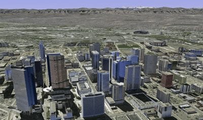 Virtuele stad in Google Earth