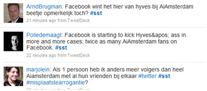 Twitterstream over facebook vs hyves