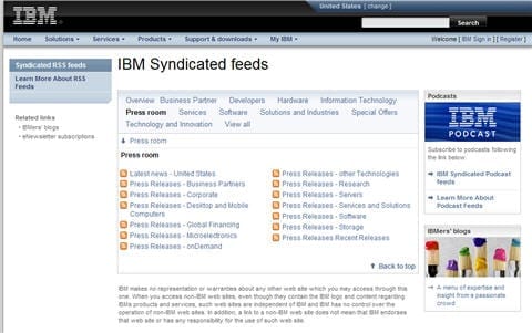 IBM RSSfeeds