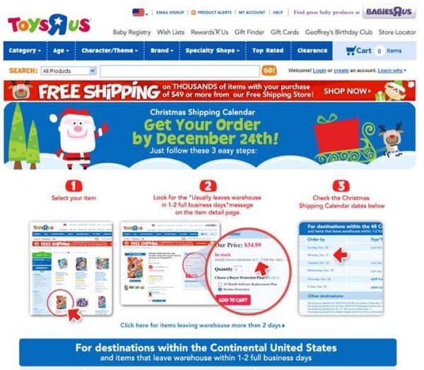 Toysrus neemt onzekerheid over bezorging weg met zijn 'Christmas shipping calender'