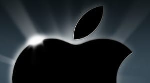 Apple logo half