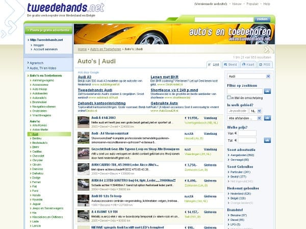 Tweedehands: Zoeken in Nederland en België Frankwatching Reports