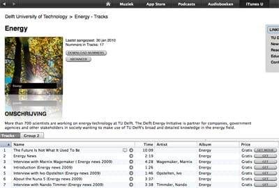 TU Delft thema Energy in iTunes U