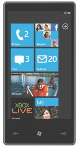 Interface van de Windows Phone 7