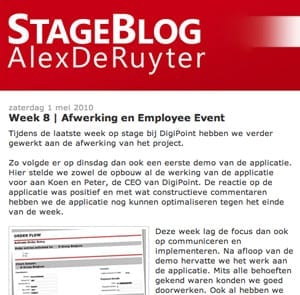Stageblog Alex de Ruyter smal
