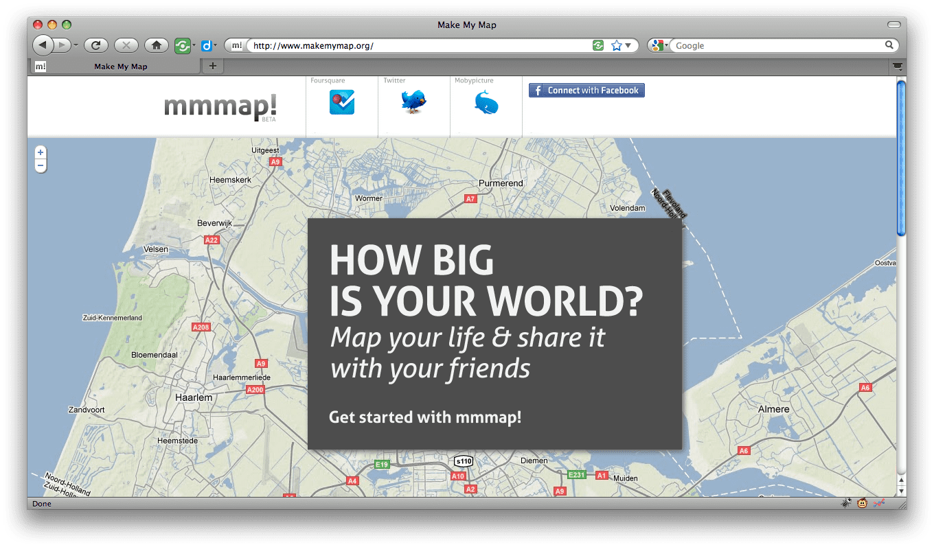 MakeMyMap.org: persoonlijke web 3.0 geo-visualisator