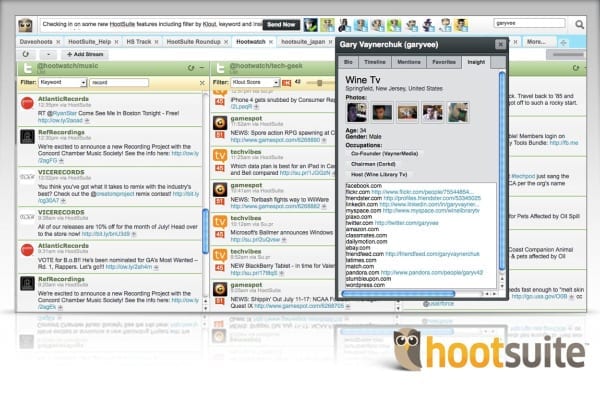 Screenshot HootSuite web app