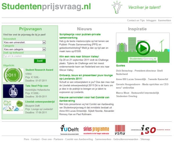 Studentenprijsvraag.nl_Screen_home