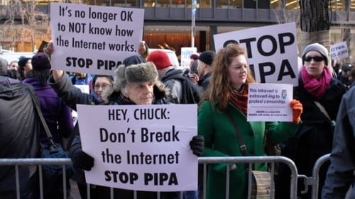Protest tegen PIPA