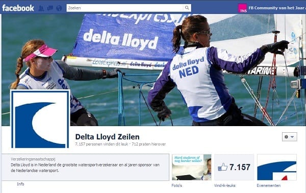 Delta Lloyd Facebook community zeilen