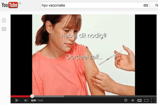 screenshot HPV vaccinatie