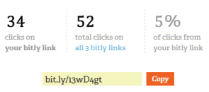 Met Bitly maak je per link het aantal clicks inzichtelijk