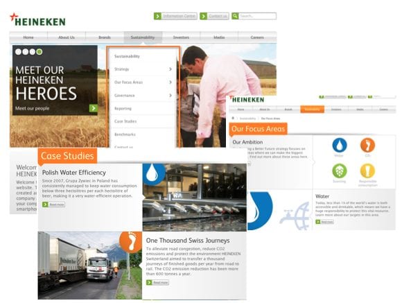 MVO kent prominente rol binnen corporate website Heineken
