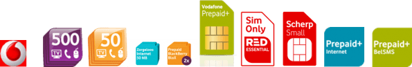 collage Vodafone packaging