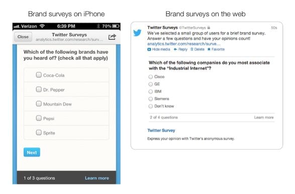 Brand survey Twitter