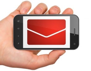 Finance concept: Email on smartphone