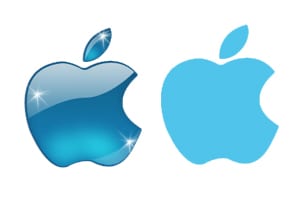 Apple logo flat
