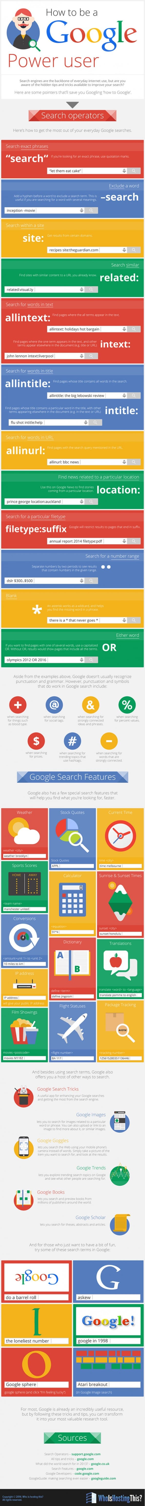 Effectiever zoeken in Google - tips & trics [infographic]