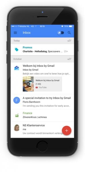Weergave Inbox by Gmail