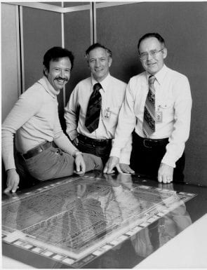 Noyce, Moore & Grove, founders van Intel Bron: IntelFreePress, cc-by-sa-2.0
