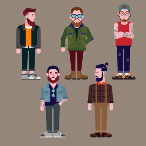 Hipster character design