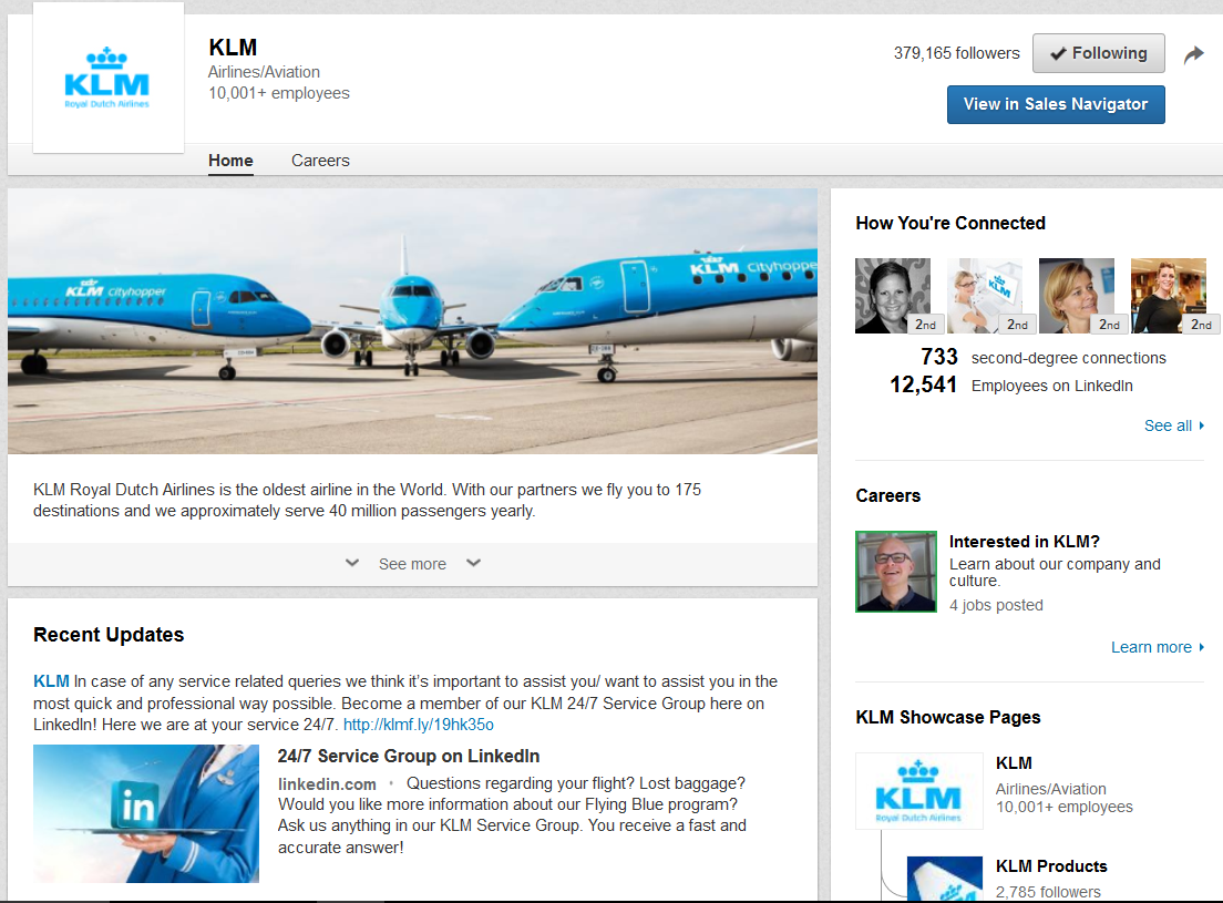 KLM webcare 2