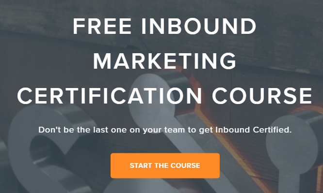 Free inbound marketing course van HubSpot