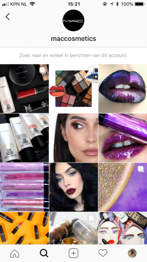 product tagging Instagram Mac Cosmetics 