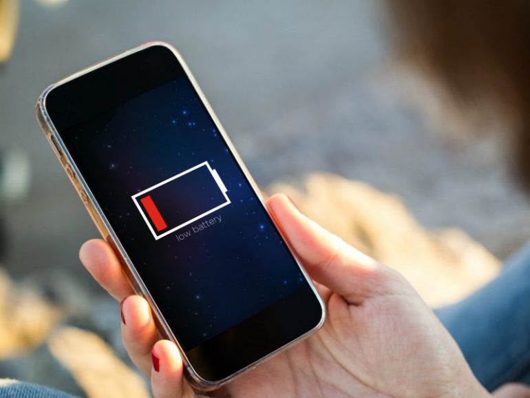smartphone batterij laag