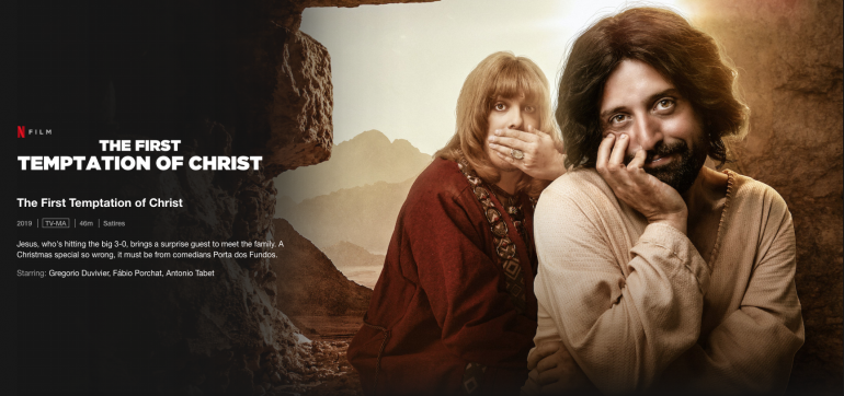 Screenshot van de Netflix-serie The First Temptation of Christ.