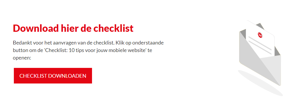 Screenshot van een checklist.
