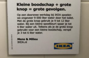 Voorbeeld van een nudge van IKEA.