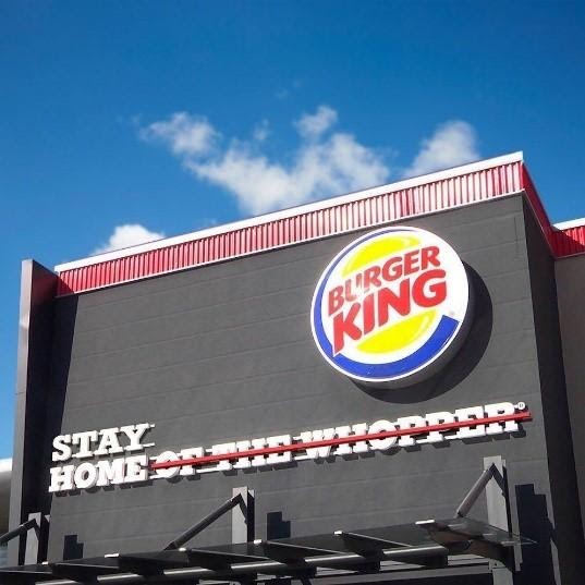 Stay home boodschap van Burger King