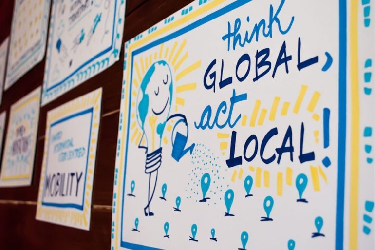 Think global act local image