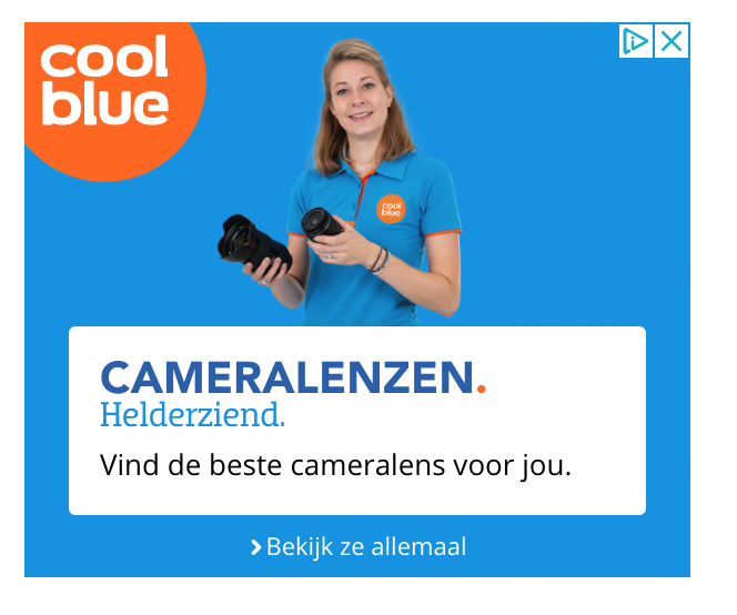 Coolblue advertentie cameralenzen