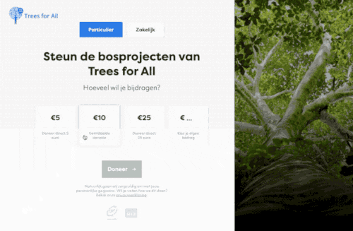 Trees for All donatiepagina.