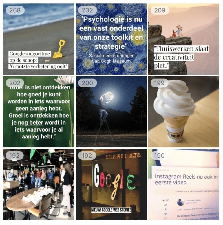 top9 fotos 2020 Frankwatching op social media Instagram.