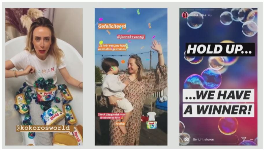 Nienke plas op social media platform Instagram.