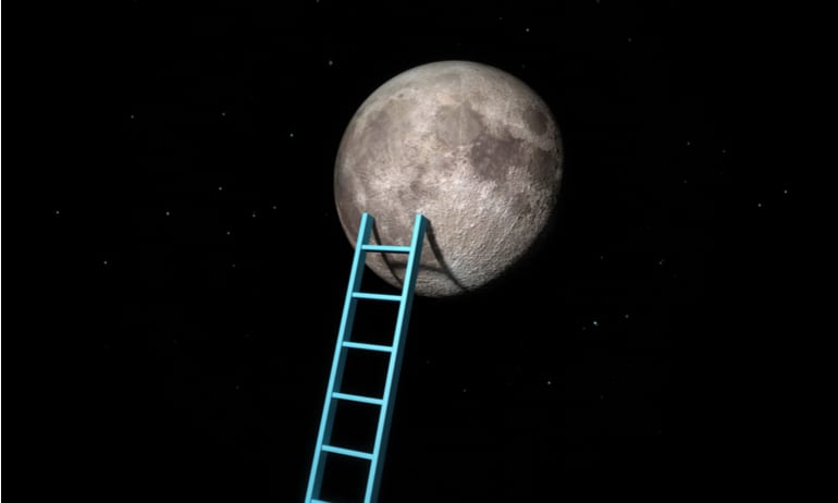 Ladder naar de maan.