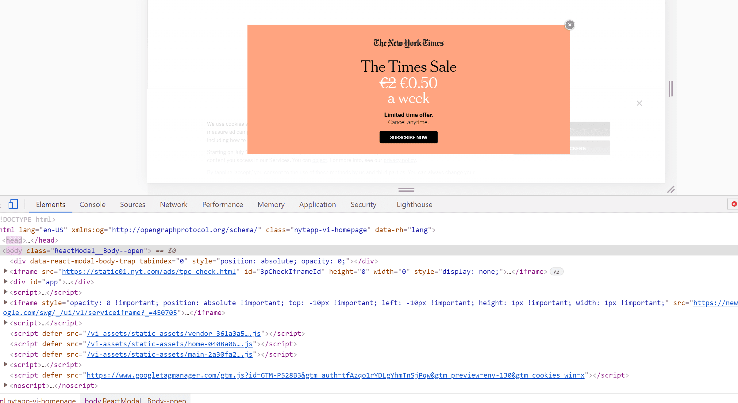 Pagina inspecteren met Google Chrome DevTools.
