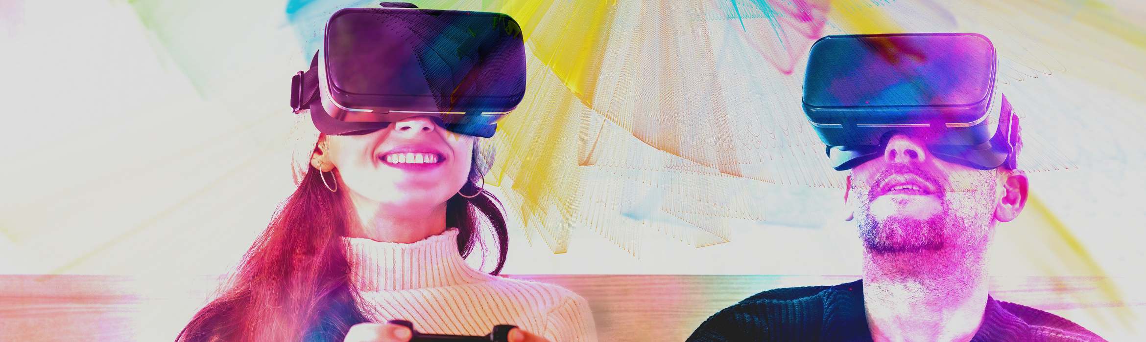 Mensen met Virtual Reality brillen bij socialmedia-trends 2022