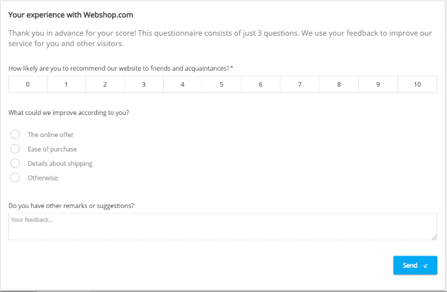 Webshop-NPS-survey