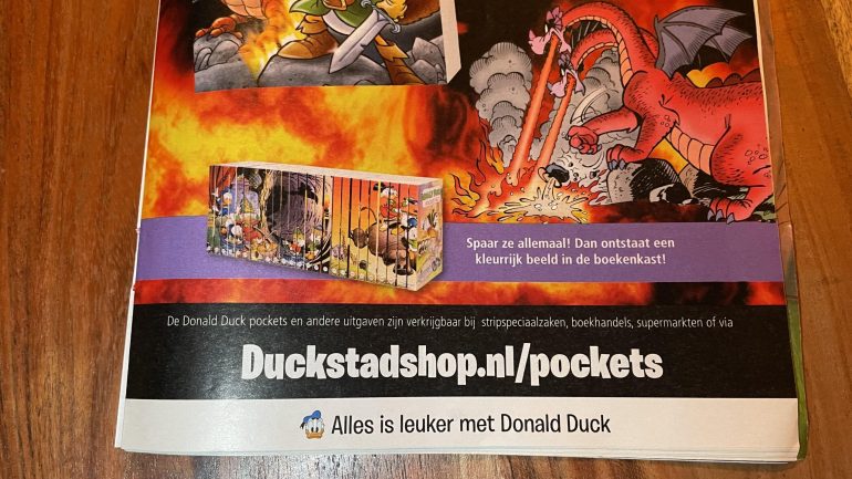 Spaaractie in de Donald Duck, vorm van marketingpsychologie.