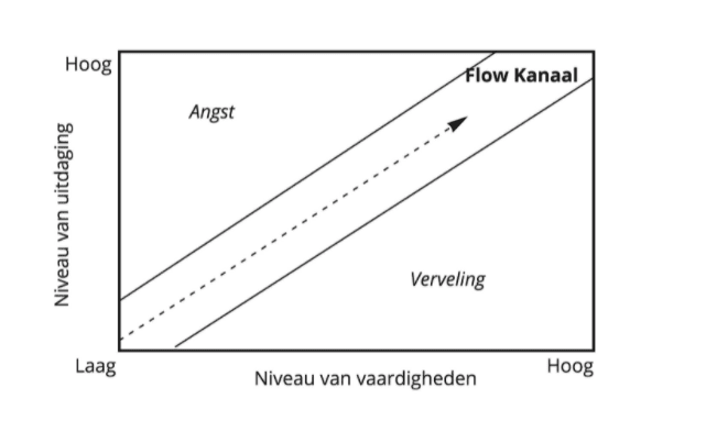 Illustratie van het flow-kanaal
