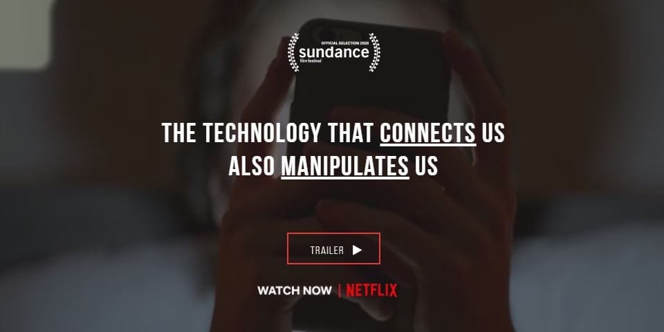 Screenshot van een van de documentaires: The Social Dilemma van Netflix.